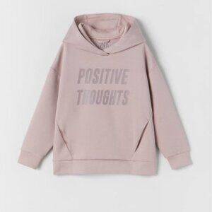 Zara Kid's Text Printed Hooded Sweatshirt - 13-14